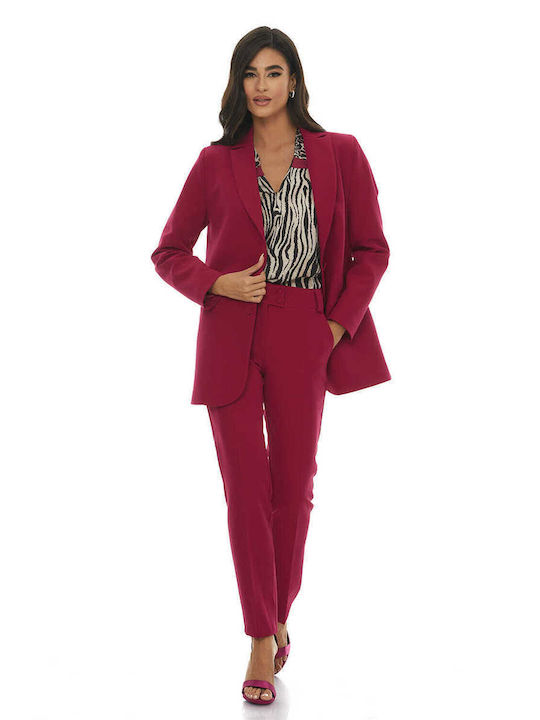 RichgirlBoudoir Women's Fuchsia Suit in Boyfriend Fit