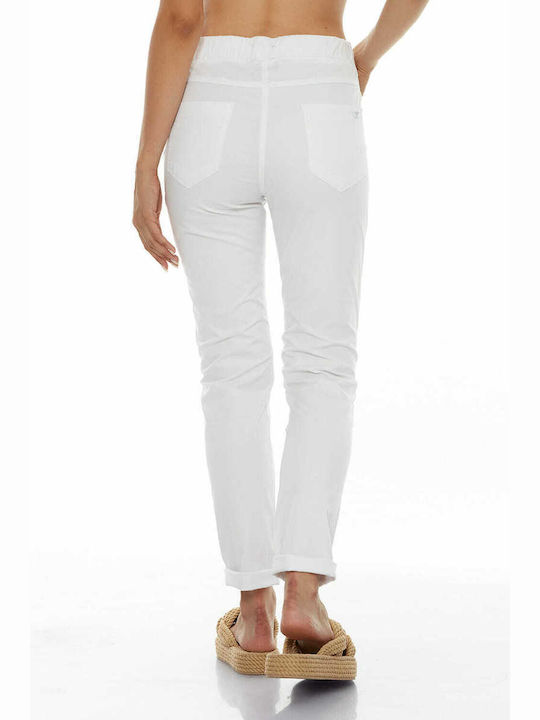 RichgirlBoudoir Women's Jeans in Straight Line White