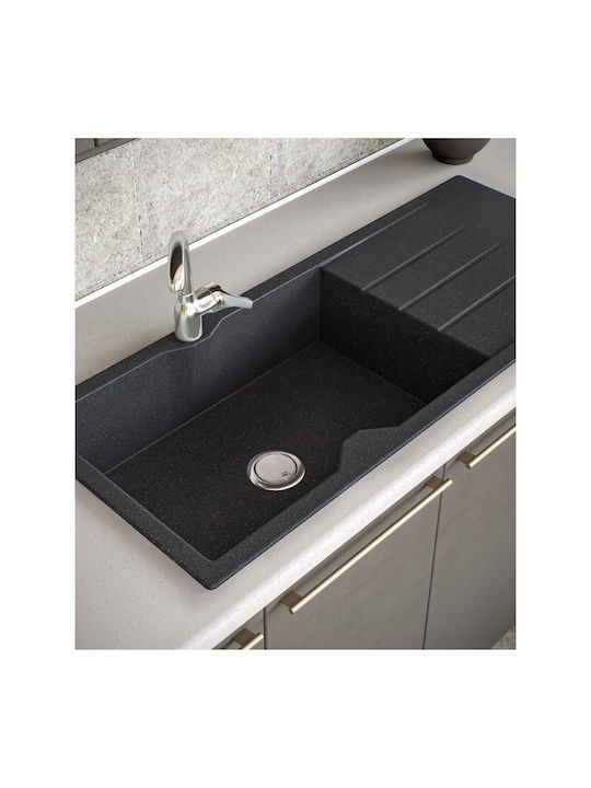 Sanitec Ultra Granite Ένθετος Νεροχύτης από Συνθετικό Γρανίτη Μ116xΠ50cm Bianco