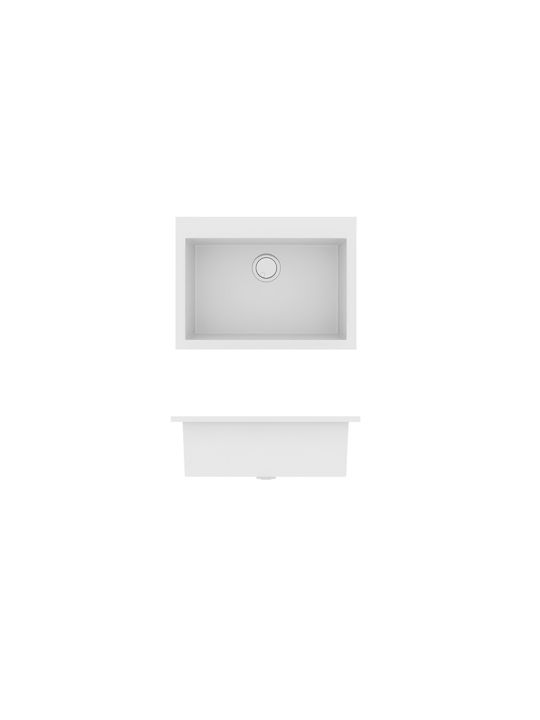 Sanitec Ultra Granite Drop-In Chiuvetă din Granit Sintetic L70xW50cm Ocra