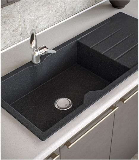 Sanitec Ultra Granite Drop-In Spüle aus Verbundgranulat B116xT50cm Pietra