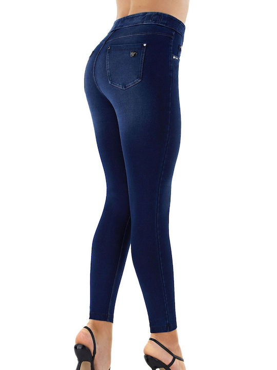 Freddy N.O.W Women's Fabric Capri Trousers Navy Blue