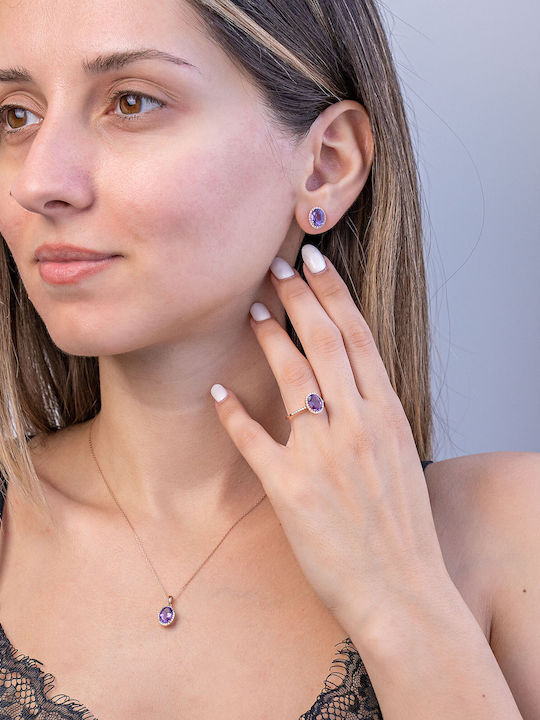 Kiriakos Gofas Σετ Κοσμημάτων από Ροζ Χρυσό 18K