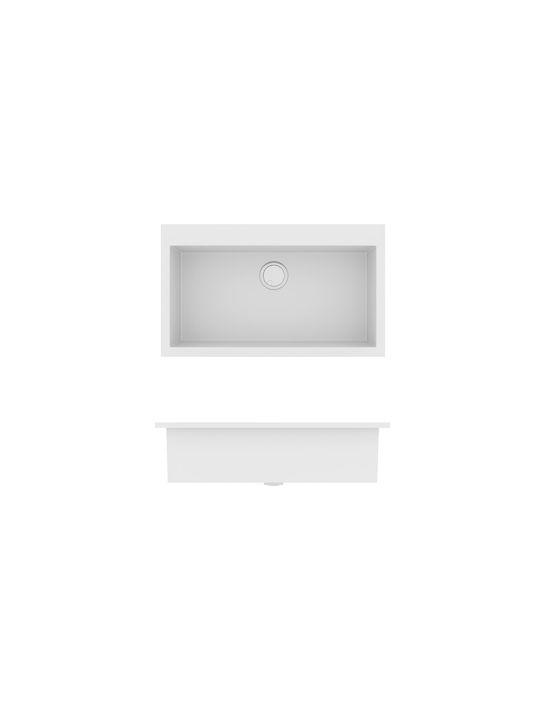 Sanitec Ultra Granite Ένθετος Νεροχύτης από Συνθετικό Γρανίτη Μ79xΠ50cm Ocra