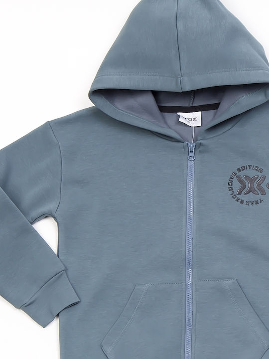 Trax Boys Hooded Sweatshirt with Zipper Blue