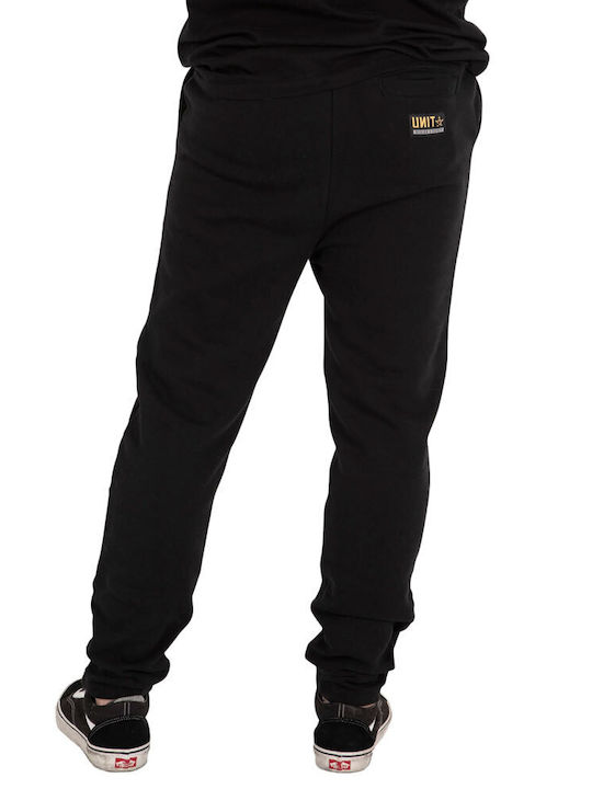 Unit Men's Sweatpants with Rubber Black