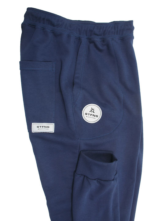 Stefansxxl Men's Sweatpants with Rubber Navy Blue