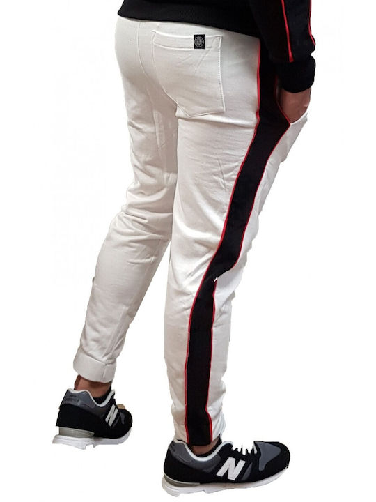 Sweatpants with Elastic White