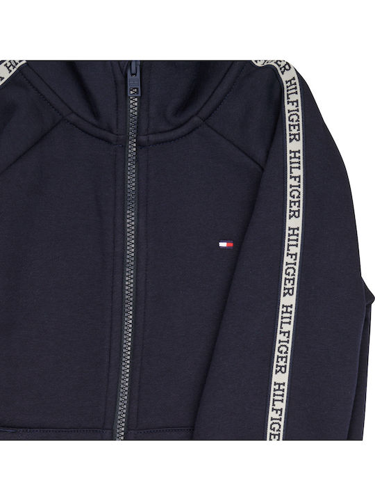 Kids Sweatshirt Cardigan with Hood Navy Blue