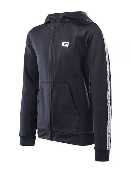 IQ Hooded Sweatshirt with Zipper Black