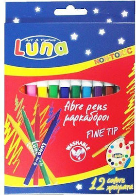 The Littlies Fibre Pens Waschbare Zeichenmarker Dünne Set 12 Farben