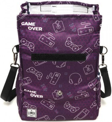 The Lunch Bags Kids Gamer School Insulated Shoulderbag Lunch Box 5L Purple 21x16x24cm