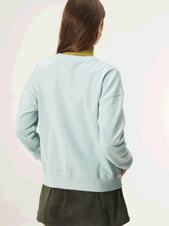 Compania Fantastica Women's Long Sweatshirt Light Blue