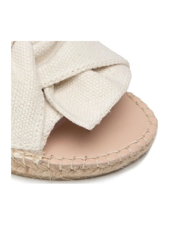 Women's Flat Sandals in Beige Color
