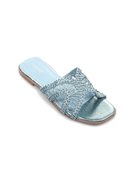 Fshoes Women's Flat Sandals in Blue Color