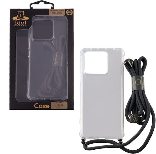 5G Back Cover Silicone with Strap Transparent (Xiaomi 13 Pro)