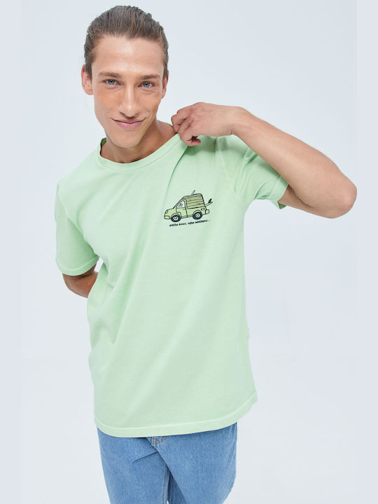 Aristoteli Bitsiani T-shirt Bărbătesc cu Mânecă Scurtă Verde