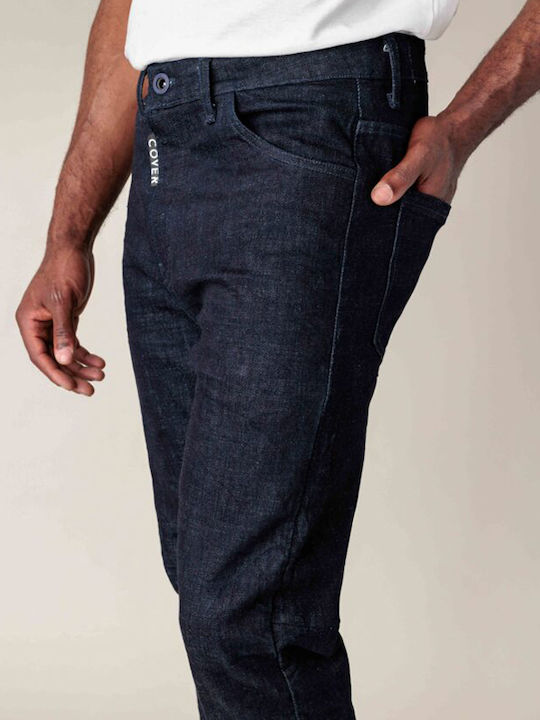 Pantalon De Blugi Pentru Bărbați Elastic Regular Straight Fit Albastru Marin