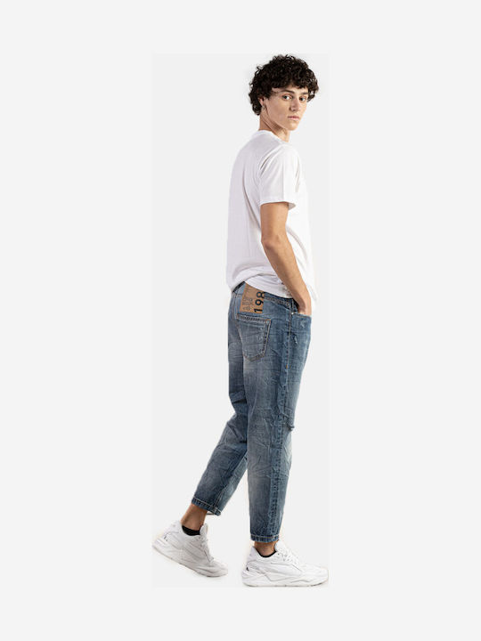 Men's Jeans Pants Elastic Blue