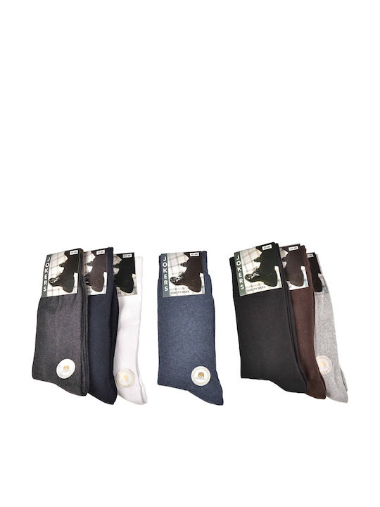Jokers Men's Solid Color Socks Gray