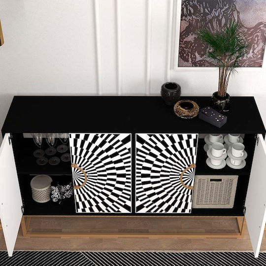 Bufet Gradel Negru 150x35x83.6cm