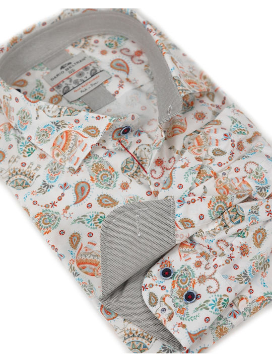 Long Sleeve Cotton Shirt in Regular Fit Multicolour
