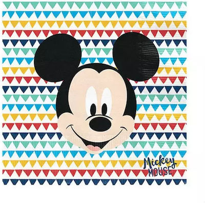 Χαρτοπετσέτες Mickey Awesome Disney Πολύχρωμες 20τμχ