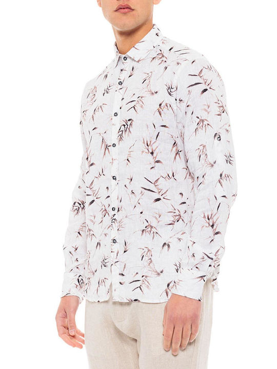 Long-sleeved Linen Shirt Beige