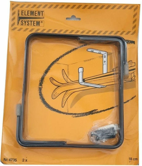 Στήριγμα Ραφιού από Μέταλλο σε Καφέ Χρώμα 7x18mm 2τμχ 179916.0008