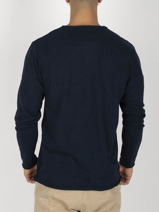 Dstrezzed Men's Long Sleeve Sweater Navy Blue