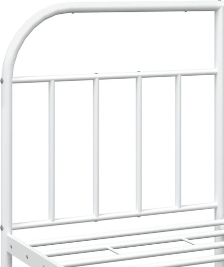 Bett Übergröße Metall Weiß mit Latten für Matratze 160x200cm