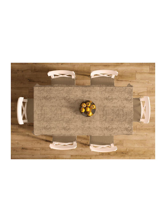 Dimcol Tablecloth Stain Resistant Panama Shadow Brown 140x180cm