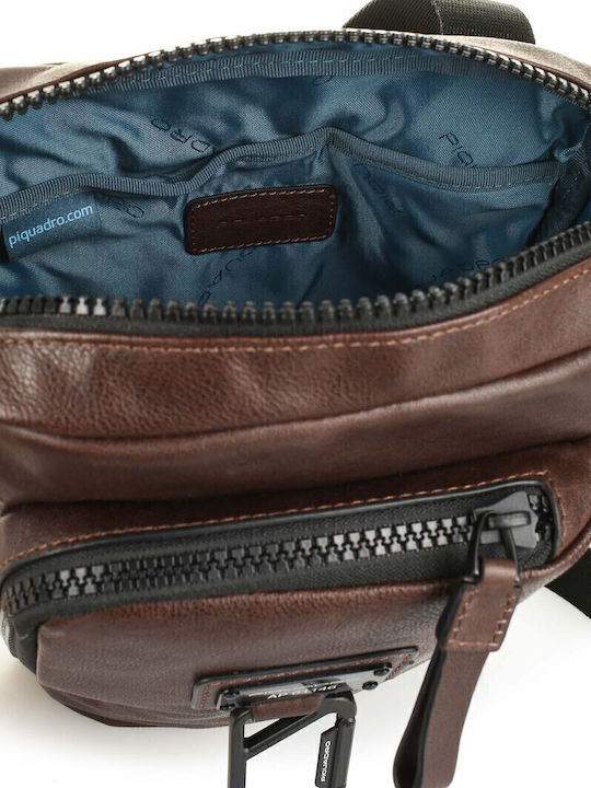 Leder Herrentasche Schulter / Crossbody Braun