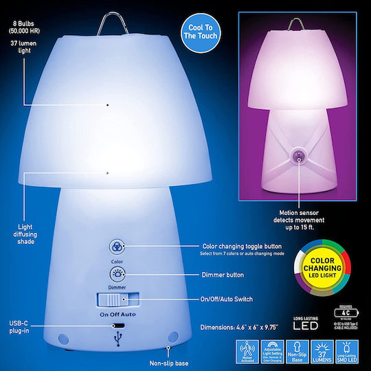 Factory Rechargeable LED Night Light with Battery Powered and Motion Sensor 1pcs