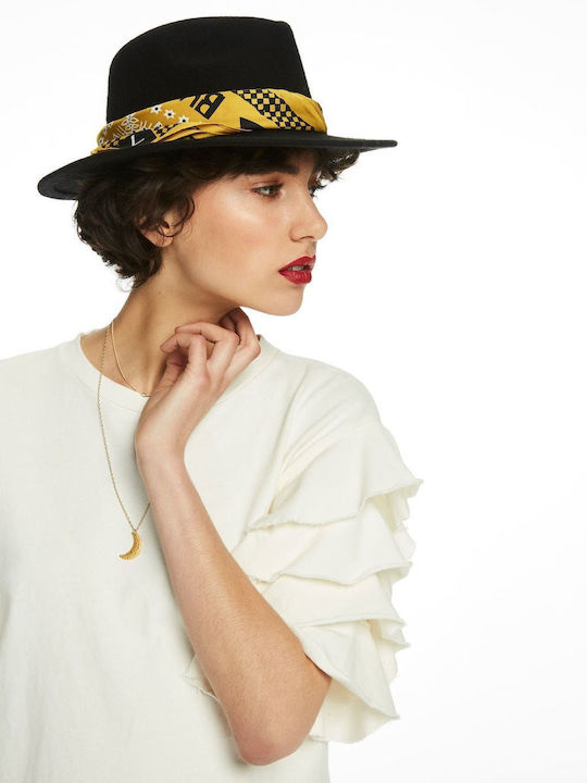 Scotch & Soda Femei Pălărie Fedora Negru