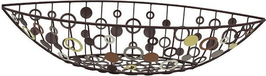 Obstschale Metallisch Braun 50x50x10cm