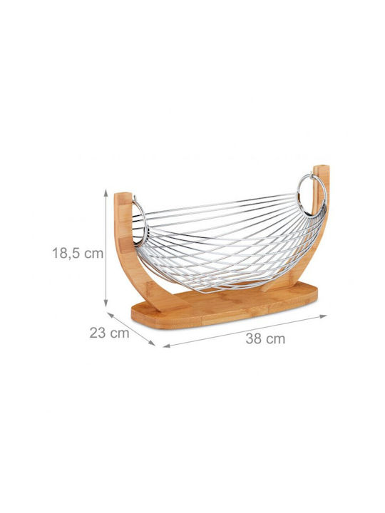 Relaxdays Fruitieră din bambus Maro 18.5x38x23buc
