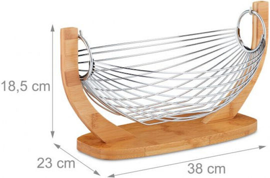 Relaxdays Φρουτιέρα από Μπαμπού Καφέ 18.5x38x23εκ.