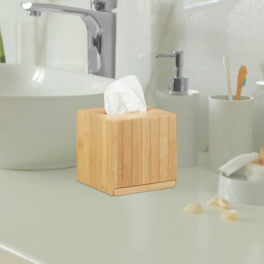 Relaxdays Θήκη για Χαρτομάντηλα Ξύλινη Καφέ 14x14x14cm 10022175