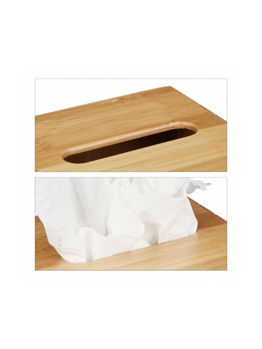 Relaxdays Suport pentru șervețele Lemn Maro 14x14x14cm 10022175