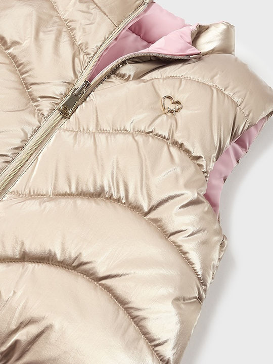 Sepia Kids Quilted Sleeveless Short Double Sided Gold