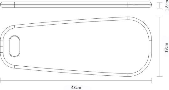 Tramontina Πλατώ Σερβιρίσματος Ξύλινο 48x19x1.8εκ.