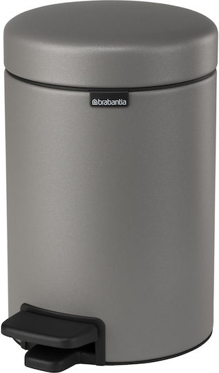 Brabantia New Icon 126260 Metallic Bathroom Basket 3lt Concrete Grey