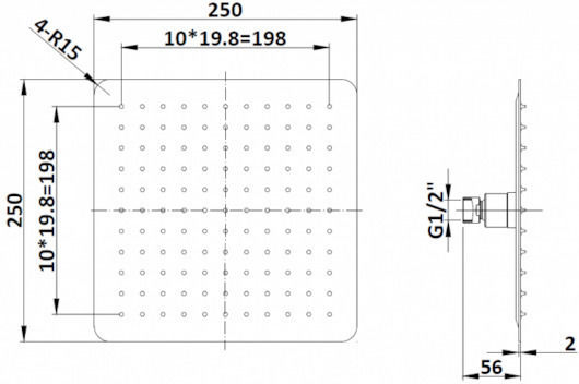 Sparke Oneral Set Mixer, Telefon & Cap Duș Îngropată pentru Duș 3 ieșiri Inox Argintiu