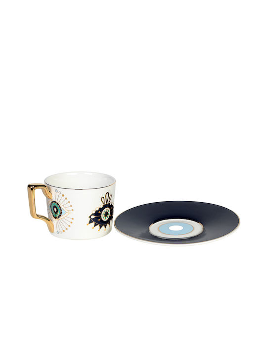 Keskor Tasse Tee aus Porzellan Weiß 250ml