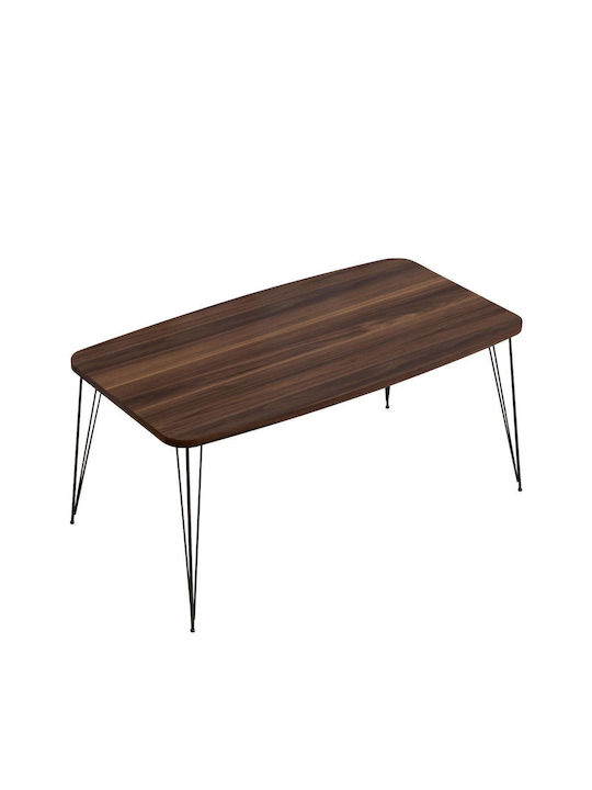 Femi Rectangular Wooden Coffee Table Walnut L90xW50xH40cm