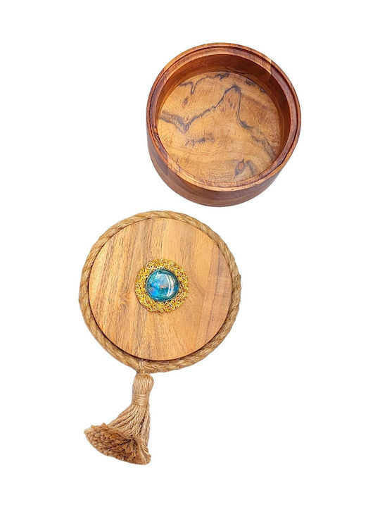 Κουτί Κοσμημάτων Ξύλινο Καφέ 16x7cm