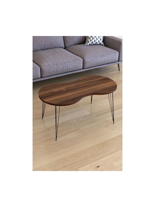 Oval Zentral Kaffeetisch Sade Holz Nussbaum M90xB41xH40cm