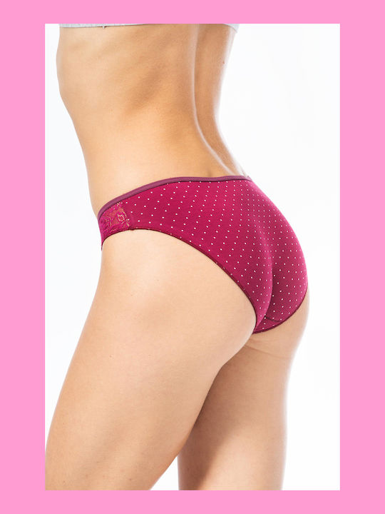 Cotonella Baumwolle Damen Slip 2Pack mit Spitze Rosa