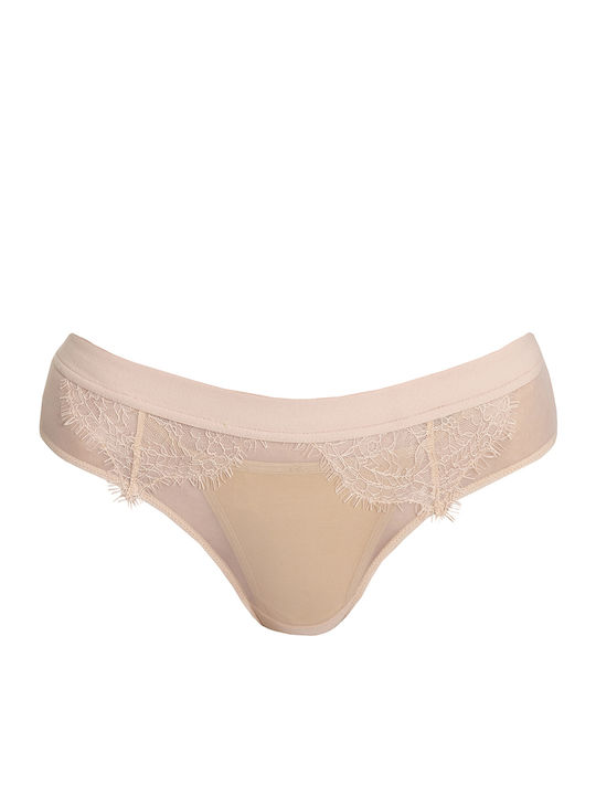 Damen Brasilien mit Spitze Beige
